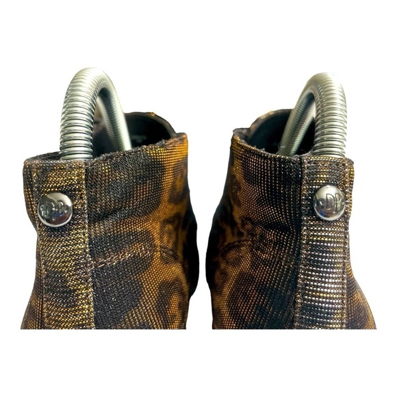 Donald J Pliner Dakota Ankle Boot Leopard Animal Gold Black Glitzy Bootie size 9 - Picture 10 of 13